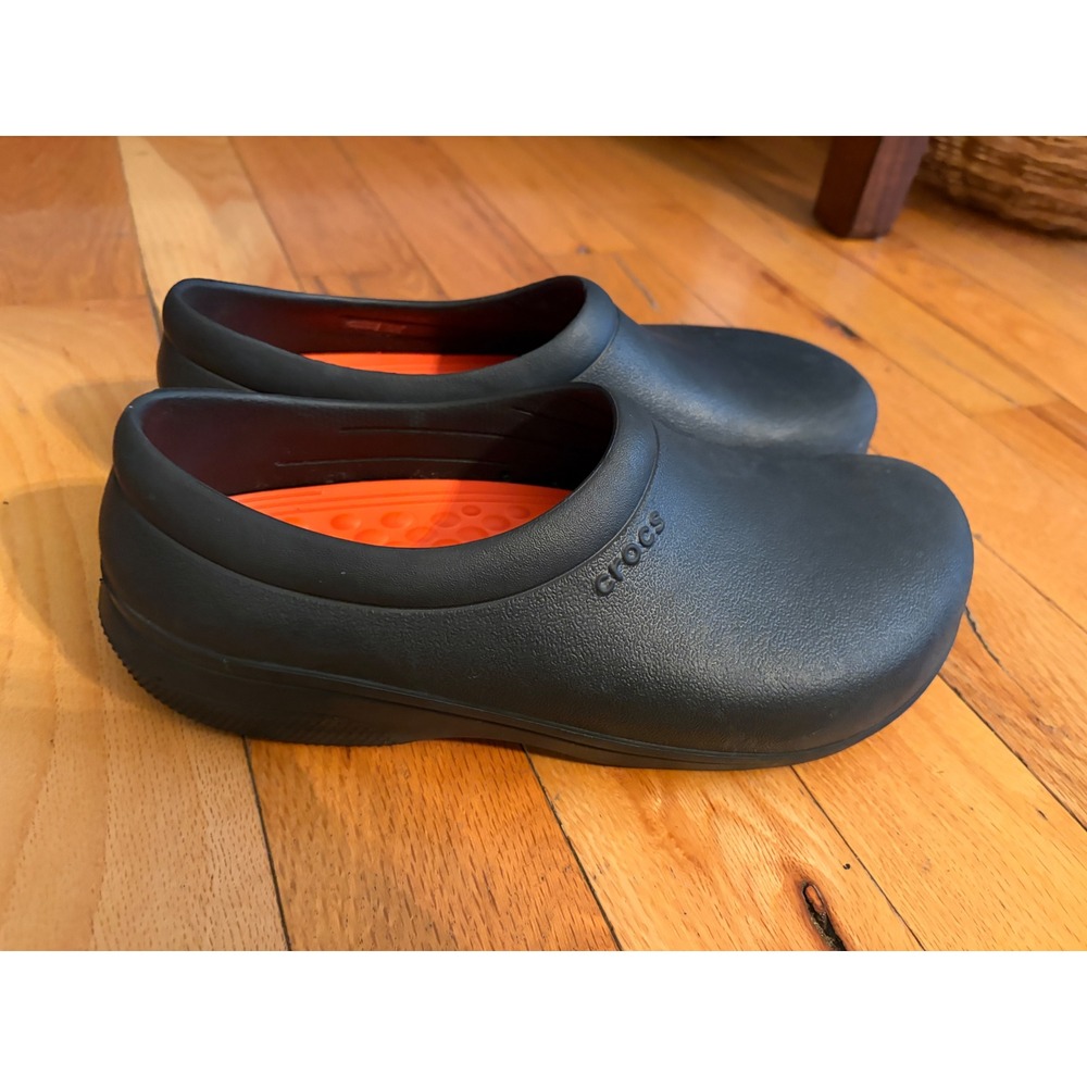 CROCS On-The-Clock Literide Work Clogs Black Men's 11 Slip Resistant